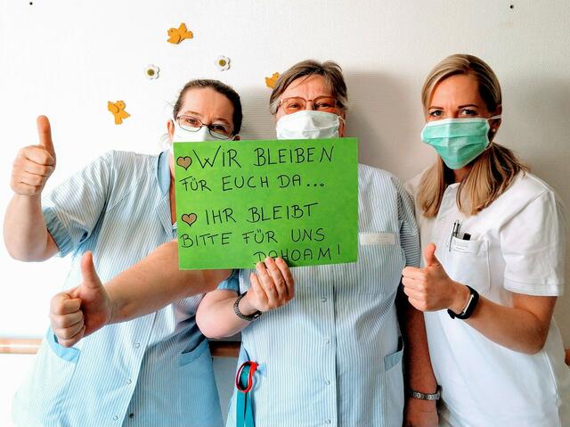 Doris, Anita und Jasmin waren in der Pandemiezeit für die Klienten da – nicht nur die Drei waren in der Coronazeit wahre Helden. | Foto: Jasmin
