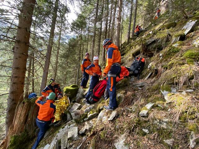 Die Winter-Bezirksübung Süd der Bergrettungen im Pongau fand vergangenes Wochenende in Hüttschlag statt. | Foto: Bergrettung Hüttschlag