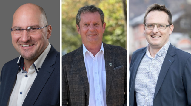 Arnold Prax, Thomas Schäfauer und Michael Maier über die neue Regierung. | Foto: Gemeinden
