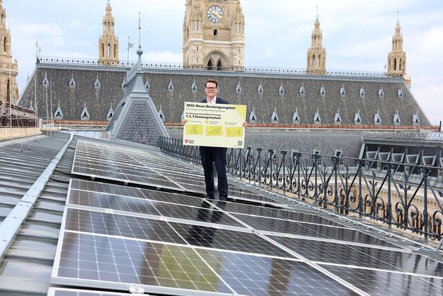 Seit 2020 läuft beispielsweise die Sonnenstrom-Offensive. | Foto: Stadt Wien/Martin Votava