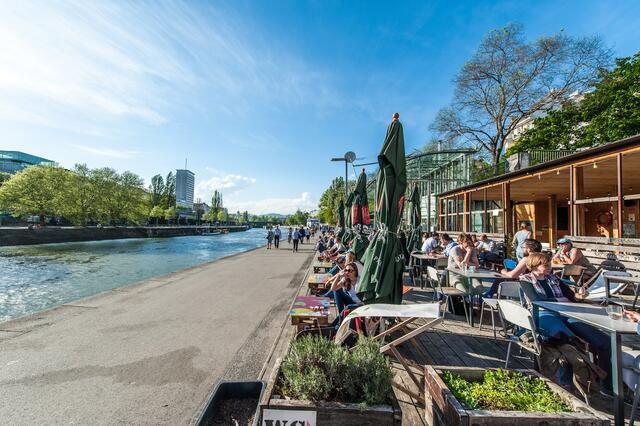 Der Donaukanal gilt als Freizeitoase von Wien.