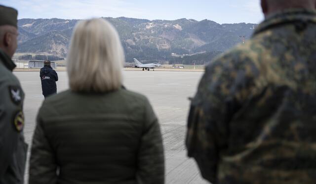 Der Eurofighter im Fokus. | Foto: HBF/Carina Karlovits