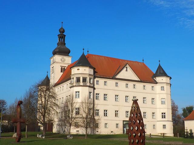 In etwa einem Meter Tiefe wurde beim Schloss Hartheim eine Schicht aus menschlicher Asche und Knochenresten gefunden, die eine Fläche von 458,5 Quadratmetern bedeckt.  | Foto: MeinBezirk