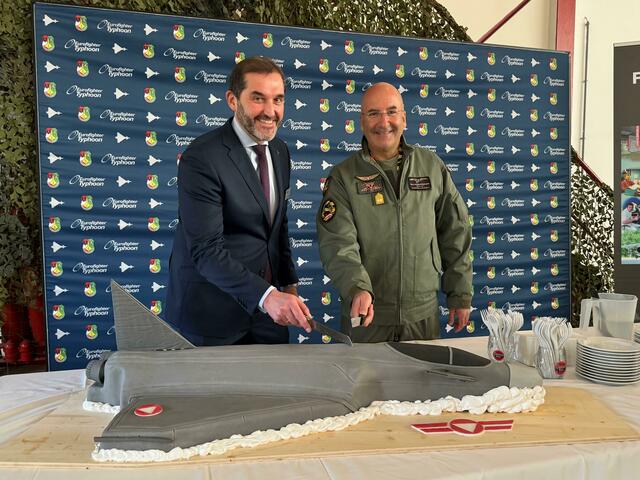 Eurofighter-Chef Jorge Tamarit-Degenhardt mit "Air Chief" Gerfried Promberger. | Foto: Eurofighter