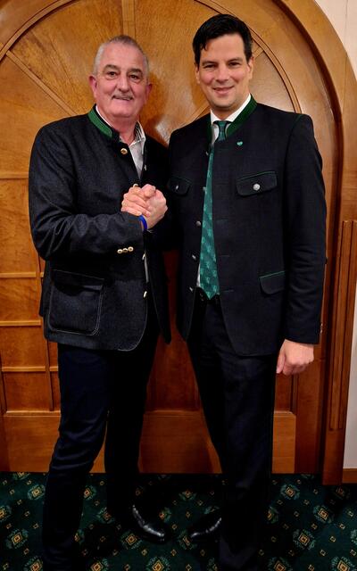Gemeinderat Ernst Ebner und Landesrat Hannes Amesbauer. | Foto:  FPÖ Bruck-Mürzzuschlag