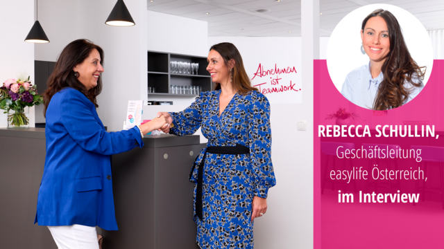 Ohne Abo, kein versteckte Kosten, aber flexibel – da individuell! Rebecca Schullin, Geschäftsleitung easylife Österreich erklärt: „Jeder braucht eine andere Unterstützung. Daraus folgen individuelle Preise.“
