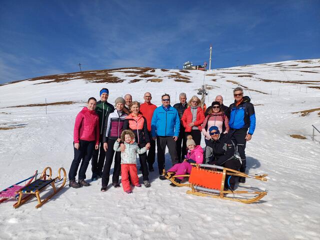 Einige Mitglieder des Rodelclubs (RC) Mondi Frantschach verschlug es kürzlich zum Rodeltag auf die Koralpe. | Foto: RC Mondi Frantschach