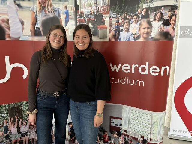 Verena und Johanna studieren an der PH Salzburg Lehramt. | Foto: Lisa Gold