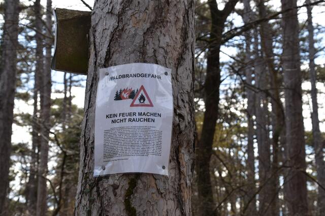 Erinnerung an die Waldbrandgefahr. | Foto: Preineder