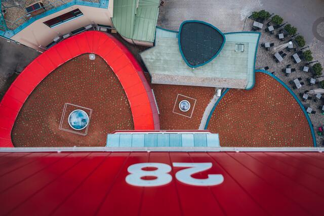 Beim Blick von Oben erkennt man die besondere Architektur. | Foto:  Wiener Riesenrad/Schnaubelt