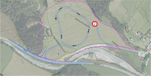 Verkehrsplanung mit neuer Kreuzung. | Foto: Gde. St. Johann