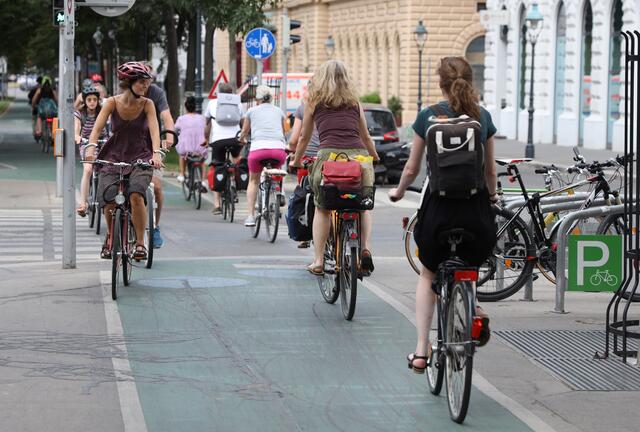 Viel los ist nicht nur letztes Jahr am Ring-Radweg gewesen. Mit einem grundlegenden Umbau soll die Strecke in der nächsten Legislaturperiode verändert werden. | Foto: Karl Schöndorfer / picturedesk.com