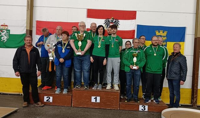 Vereinsmannschaften: 1. Platz MGC ASKÖ Herzogenburg I; 2. Platz SV OMV Gänserndorf I; 3. Platz MGC ASKÖ Herzogenburg II