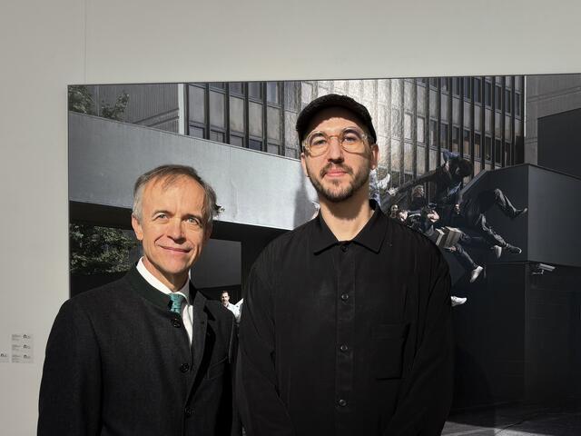 Künstler Philip Tsetinis (rechts) und Claus Spruzina. | Foto: Carmen Kurcz