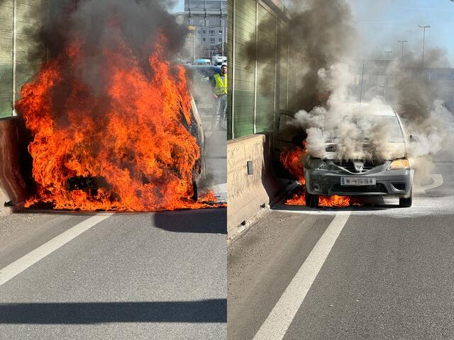 Zwei Finanzpolizisten retteten zuletzt wohl das Leben von zwei Autoinsassen auf der Wiener Nordbrücke. | Foto: BMF/Finanzpolizei