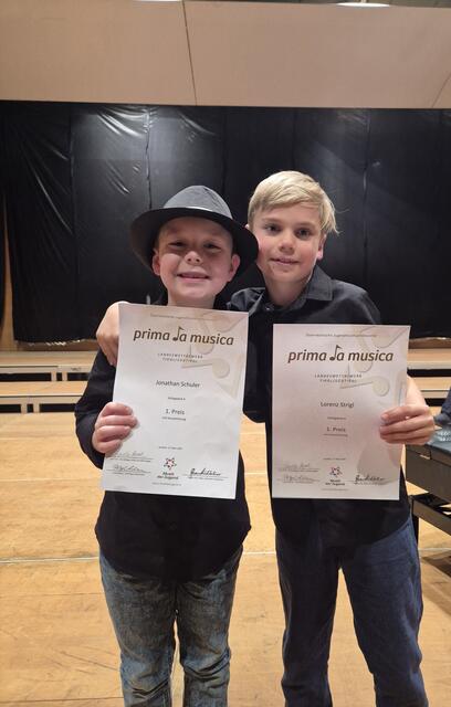 Jonathan Schuler (l.) von der LMS Landeck und Lorenz Strigl (LMS Pitztal).. | Foto: Privat