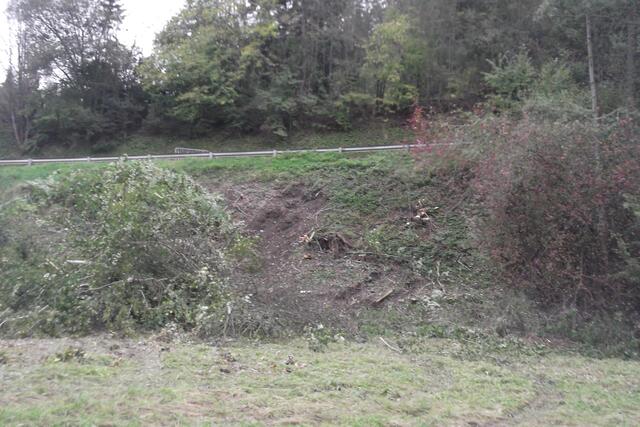 Damals-Foto: Auch hier ist ein Teil des Hanges weggerutscht. | Foto: B. Hofmann