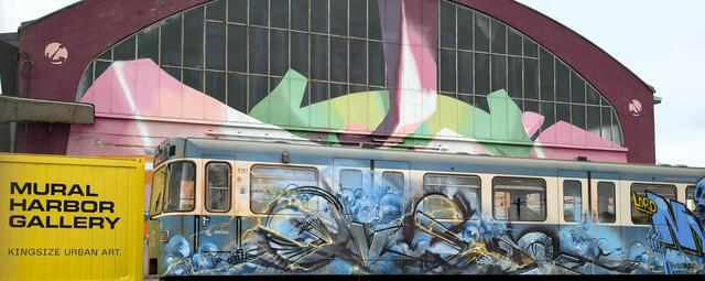 Die Mural Harbor Gallery im Linzer Hafen war eines von vielen Highlights vom Vereinsausflug. | Foto: Patrice Bruvier