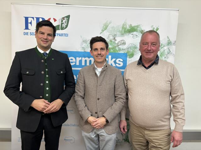 LR Hannes Amesbauer, Dominik Modre und Wolfgang Zanger wollen einen Sicherheitsgipfel. | Foto: Verderber