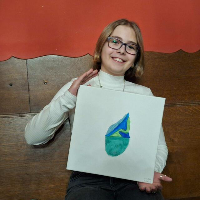 Die junge Malerin, Antonia Handzlik. | Foto: Michael Ellenbogen