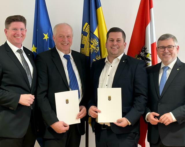 Kirchberg am Walde: Bürgermeister Karl Schützenhofer (ÖVP), Vizebürgermeister Markus Pollack (ÖVP) | Foto: Pilz