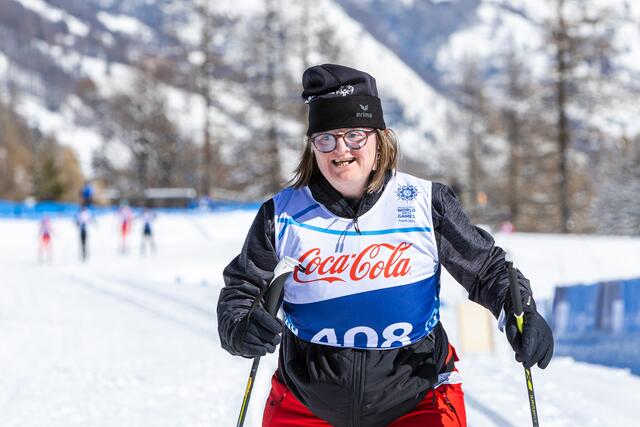 Elisabeth Groder beim Langlaufen in Pragelato, Turin 2025. | Foto: Manuel De Libero