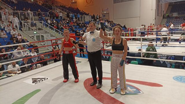 Beim "Italian Kickboxing Worldcup“ Anfang März in Jesolo konnte Emilia Pacher erstmals auch im Vollkontakt überzeugen. | Foto: Privat