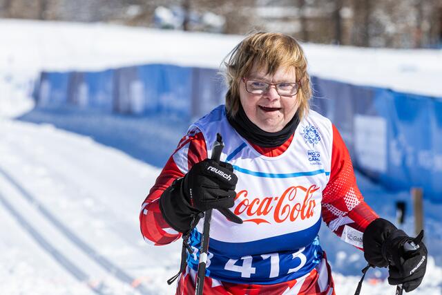 Gabriele Troyer beim Crosscountry Skiing in Pragelato, Turin 2025. | Foto: Manuel De Libero