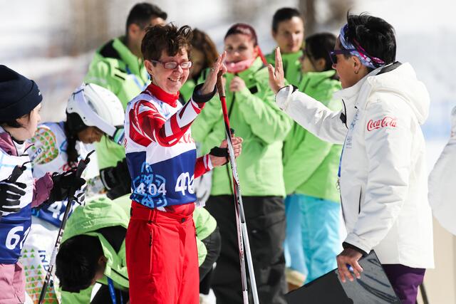 Gabriela Berger beim Crosscountry Skiing Training in Pragelato, Turin 2025. | Foto: Marco Ciccolella