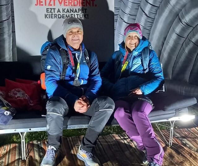 Glücklich und zufrieden im Ziel – Michaela Huber-Pacher und Wolfgang Collino. | Foto: Privat