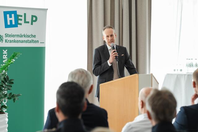 Otmar Schindler bei seiner Antrittsrede. | Foto: Ekatarina Paller