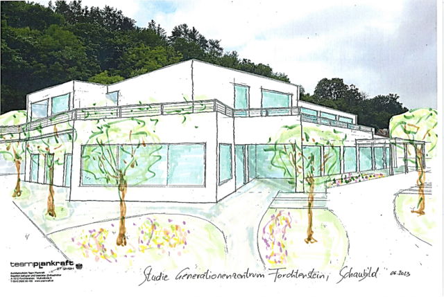 Diesen Entwurf für den Pflegestützpunkt hat das Team Plankraft bereits im vergangenen Jahr angefertigt. | Foto: Gemeinde Forchtenstein/TeamPlankraft