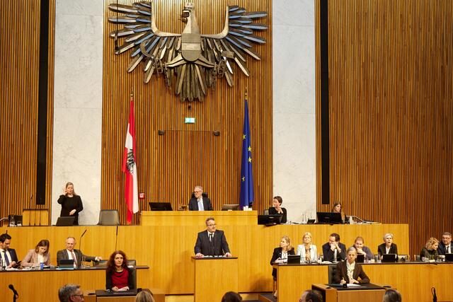 Klaus Mair bei einer Rede im Nationalrat. | Foto: Parlamentsdirektion/Thomas Topf