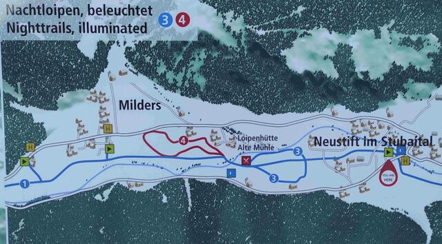 Wanderwege und Loipen führen quer durch die Felder | Foto: Tiroler Bergwacht - Einsatzstelle Stubai