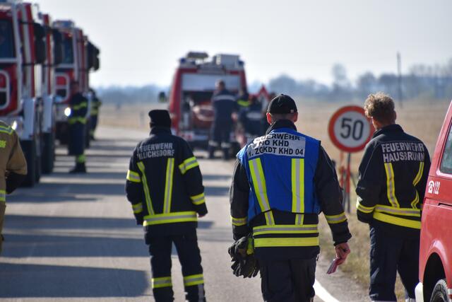 Im Bereich der Ortschaften Bernhardsthal und Rabensburg eine großangelegte Katastrophenhilfsdienst-Übung statt. | Foto: BFKDO Mistelbach