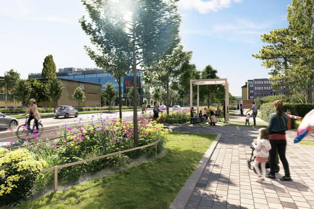 Die Umgestaltung der Wagramer Straße sieht Hu als Erfolg. | Foto: EGKK, Arriola &amp; Fiol - Schreiner Kastler