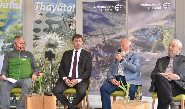 Franz Kraus berichtet über die Herausforderungen bei der Nationalpark-Gründung. | Foto: Herbert Schleich