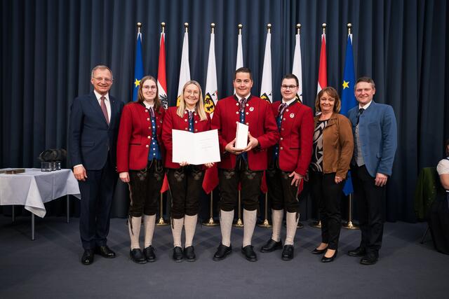 Der Musikverein Prambachkirchen konnte sich im Landhaus in Linz über den Primus-Preis freuen. | Foto: Land OÖ/Max Mayrhofer