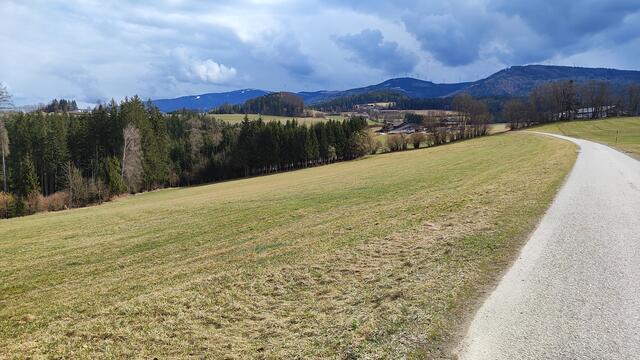 Gemütlich geht es jetzt die Straße entlang weiter, vor uns zeigen sich die Fischbacher Alpen... | Foto: I.Wozonig