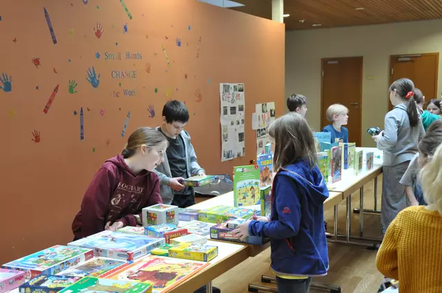 Beim Spieletauschmarkt konnte das Thema Nachhaltigkeit perfekt umgesetzt werden. | Foto: VS Stams