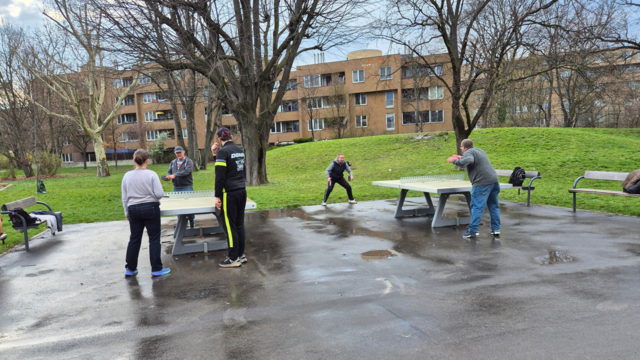 Das Team Floridsdorf zeigt, wie Tischtennis geht – alle sind herzlich willkommen, mitzuspielen. | Foto: Tischtennis Hobby Wien