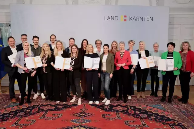 Elf Kärntner Schulen mit Schulsportgütesiegel ausgezeichnet. | Foto: LPD Kärnten/Wajand