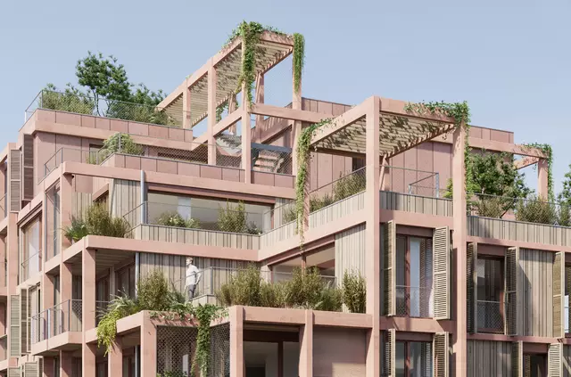 Im hinteren Bereich soll ein Zubau in einer Holzbauvariante entstehen. | Foto: BWM-Designers &amp; Achitects; Telegram71, Woow Studios