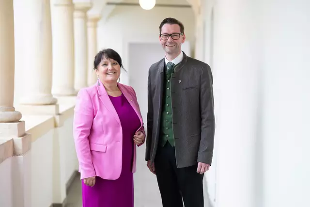 LH-Stv. Michaela Khom und der neue Landesgeschäftsführer Georg Preßler | Foto: STVP/Michaela Lorber