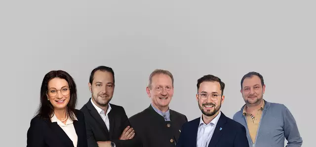 Die Gemeinderatswahlen im Bezirk Leoben haben für einige personelle Überraschungen gesorgt (v. l.): Nicole Sunitsch, Martin Schuchaneg, Klaus Gottsbacher, Florian Wernbacher und Klemens Draxl. | Foto: FPÖ/ÖVP/MeinBezirk Fotomontage