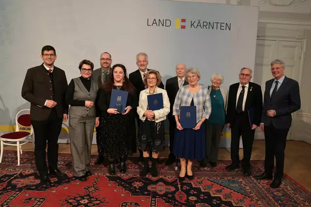 Verleihung Kärntner Lorbeer an Mitglieder des Villacher Musikvereins | Foto: LPD Kärnten/Didi Wajand