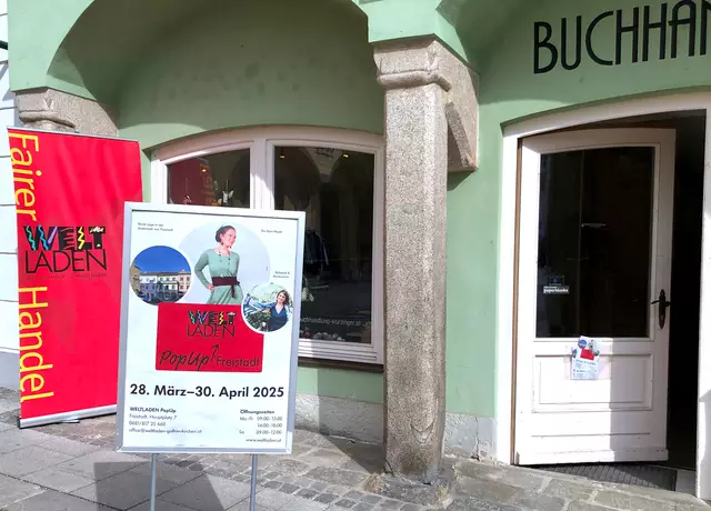 Heute öffnete ein neuer Pop-up-Weltladen in Freistadt seine Türen. Dieser hat bis 30. April geöffnet. | Foto: MeinBezirk/Justin Pröll