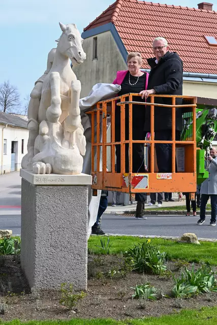 Die Idee zu der beeindruckende Skulptur des Heiligen Georg entstand aus dem Eisenstädter Bürgerbudget. | Foto: Eisenstadt
