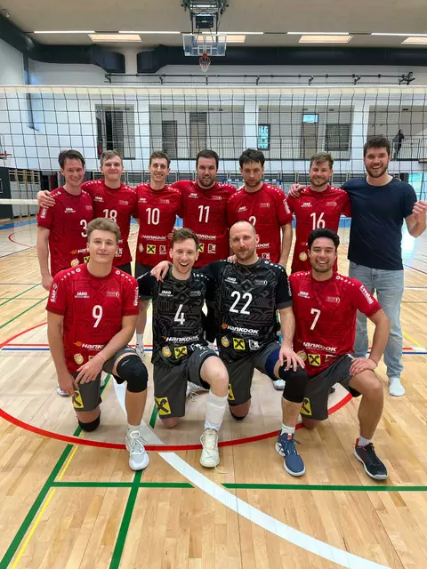 Die siegreichen Herren in der neuen Halle in Sentilj | Foto: Sportunion Leibnitz