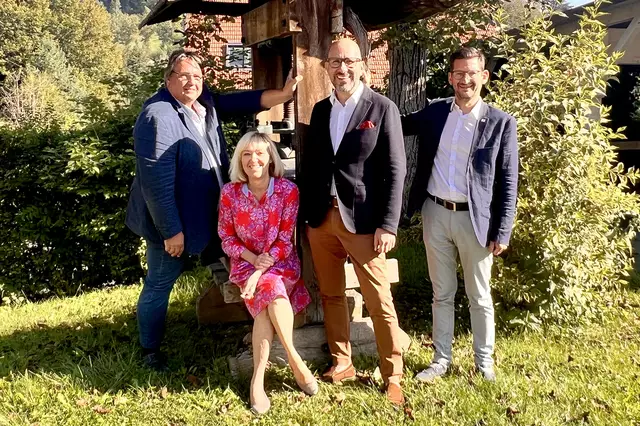 Nur Michael Leitgeb (r.) wird dem künftigen Gemeinderat in Leibnitz angehören. Bürgermeister Michael Schumacher und Vizebürgermeisterin Helga Sams scheiden aus. Josef Muchitsch zieht sich als SPÖ-Stadtparteivorsitzender zurück. | Foto: Waltraud Fischer